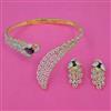 American Diamond Hasli Necklace with 2 Tone Plating