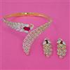 American Diamond Hasli Necklace with 2 Tone Plating