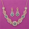 American Diamond Pearl Necklace with Carat Plating
