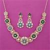 American Diamond Pearl Necklace with Carat Plating