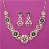American Diamond Pearl Necklace with Carat Plating