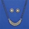 American Diamond Classic Mangalsutra with Rhodium Plating 2 Tone Plating Mehndi Plating