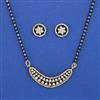 American Diamond Classic Mangalsutra with Rhodium Plating 2 Tone Plating Mehndi Plating