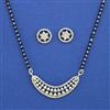 American Diamond Classic Mangalsutra with Rhodium Plating 2 Tone Plating Mehndi Plating