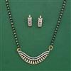 American Diamond Classic Mangalsutra with Rhodium Plating 2 Tone Plating Mehndi Plating