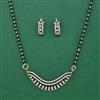 American Diamond Classic Mangalsutra with Rhodium Plating 2 Tone Plating Mehndi Plating