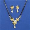 American Diamond Classic Mangalsutra with Rhodium Plating 2 Tone Plating Mehndi Plating