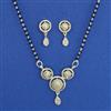 American Diamond Classic Mangalsutra with Rhodium Plating 2 Tone Plating Mehndi Plating