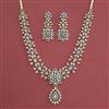 American Diamond Classic Necklace with Rhodium Plating 2 Tone Plating
