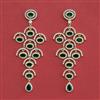 American Diamond Long Earring with 2 Tone Plating