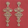 American Diamond Long Earring with 2 Tone Plating