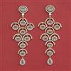 American Diamond Long Earring with 2 Tone Plating