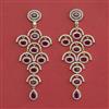 American Diamond Long Earring with 2 Tone Plating