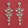 American Diamond Long Earring with 2 Tone Plating