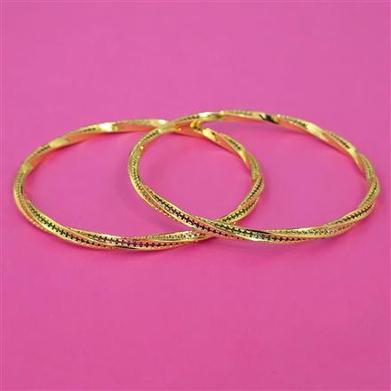 American Diamond Delicate Bangles with Gold Plating