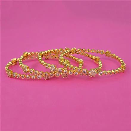 American Diamond Classic Bangles with Gold Plating