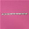 American Diamond Openable Bracelet with Rhodium Plating 2 Tone Plating