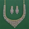 American Diamond Classic Necklace with Rhodium Plating 2 Tone Plating Mehndi Plating Carat Plating