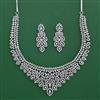 American Diamond Classic Necklace with Rhodium Plating 2 Tone Plating Mehndi Plating Carat Plating