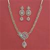 American Diamond Classic Necklace with 2 Tone Plating