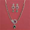 American Diamond Classic Necklace with 2 Tone Plating