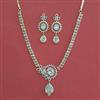American Diamond Classic Necklace with 2 Tone Plating