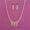 American Diamond Classic Necklace with 2 Tone Plating
