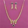 American Diamond Classic Necklace with 2 Tone Plating