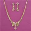 American Diamond Classic Necklace with 2 Tone Plating