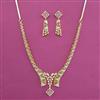American Diamond Classic Necklace with 2 Tone Plating