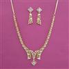 American Diamond Classic Necklace with 2 Tone Plating