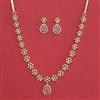 American Diamond Delicate Necklace with 2 Tone Plating