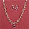 American Diamond Delicate Necklace with 2 Tone Plating