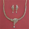 American Diamond Classic Necklace with Rhodium Plating 2 Tone Plating Carat Plating