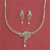 American Diamond Classic Necklace with Rhodium Plating 2 Tone Plating Carat Plating