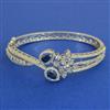 American Diamond Openable kada with Rhodium Plating