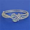 American Diamond Openable kada with Rhodium Plating