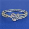 American Diamond Openable kada with Rhodium Plating