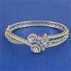 American Diamond Openable kada with Rhodium Plating