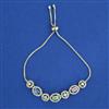 American Diamond Adjustable Bracelet with Rhodium Plating