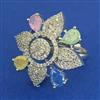American Diamond Adjustable Ring with Rhodium Plating
