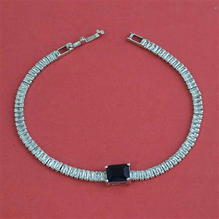 American Diamond Classic Bracelet with Rhodium Plating