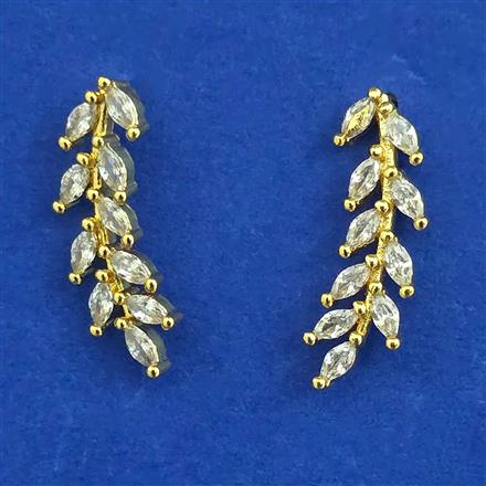 American Diamond Earcuff with Rhodium Plating Gold Plating
