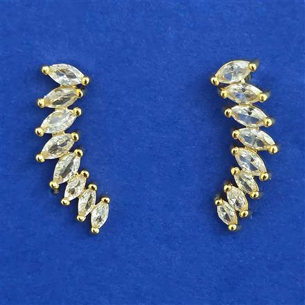 American Diamond Earcuff with Gold Plating