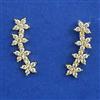 American Diamond Earcuff with Rhodium Plating Gold Plating