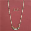 American Diamond Pearl Pendant Set with Carat Plating