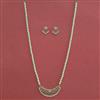 American Diamond Pearl Pendant Set with Carat Plating