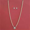 American Diamond Pearl Pendant Set with Carat Plating