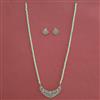 American Diamond Pearl Pendant Set with Carat Plating