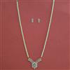 American Diamond Pearl Pendant Set with Carat Plating
